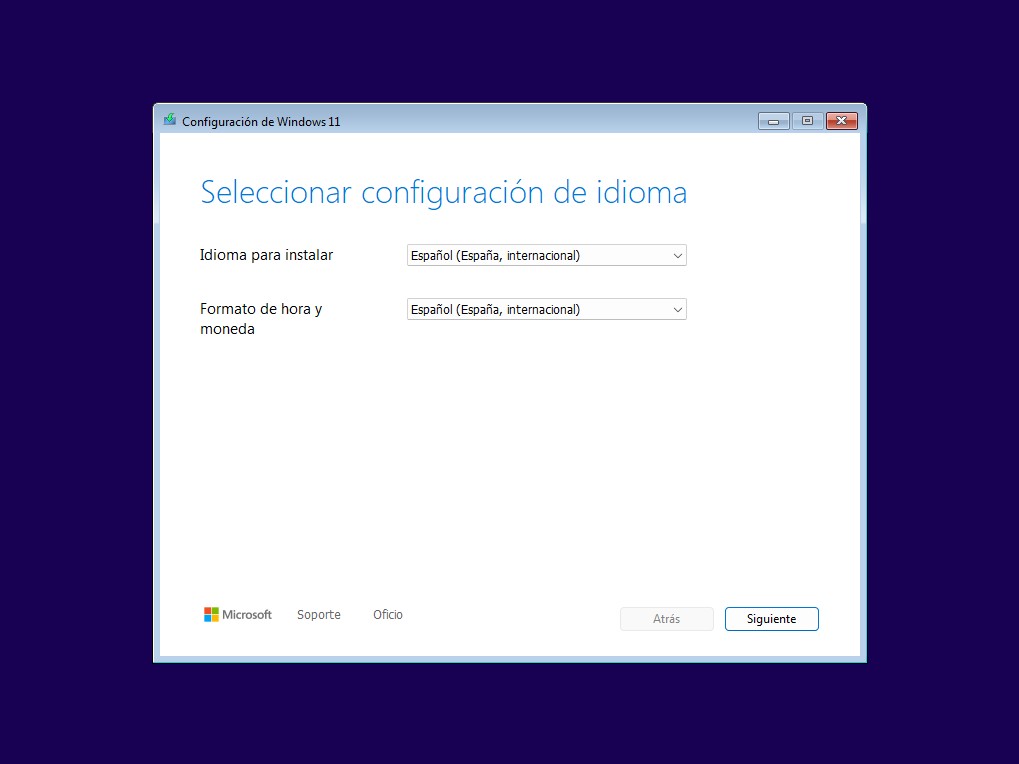 Configuración inicial